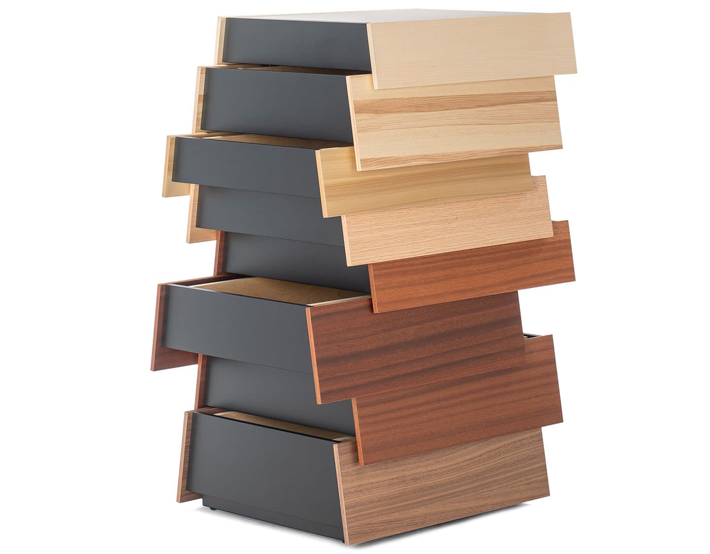 Stack Storage Unit / 8 drawer - wood veneer