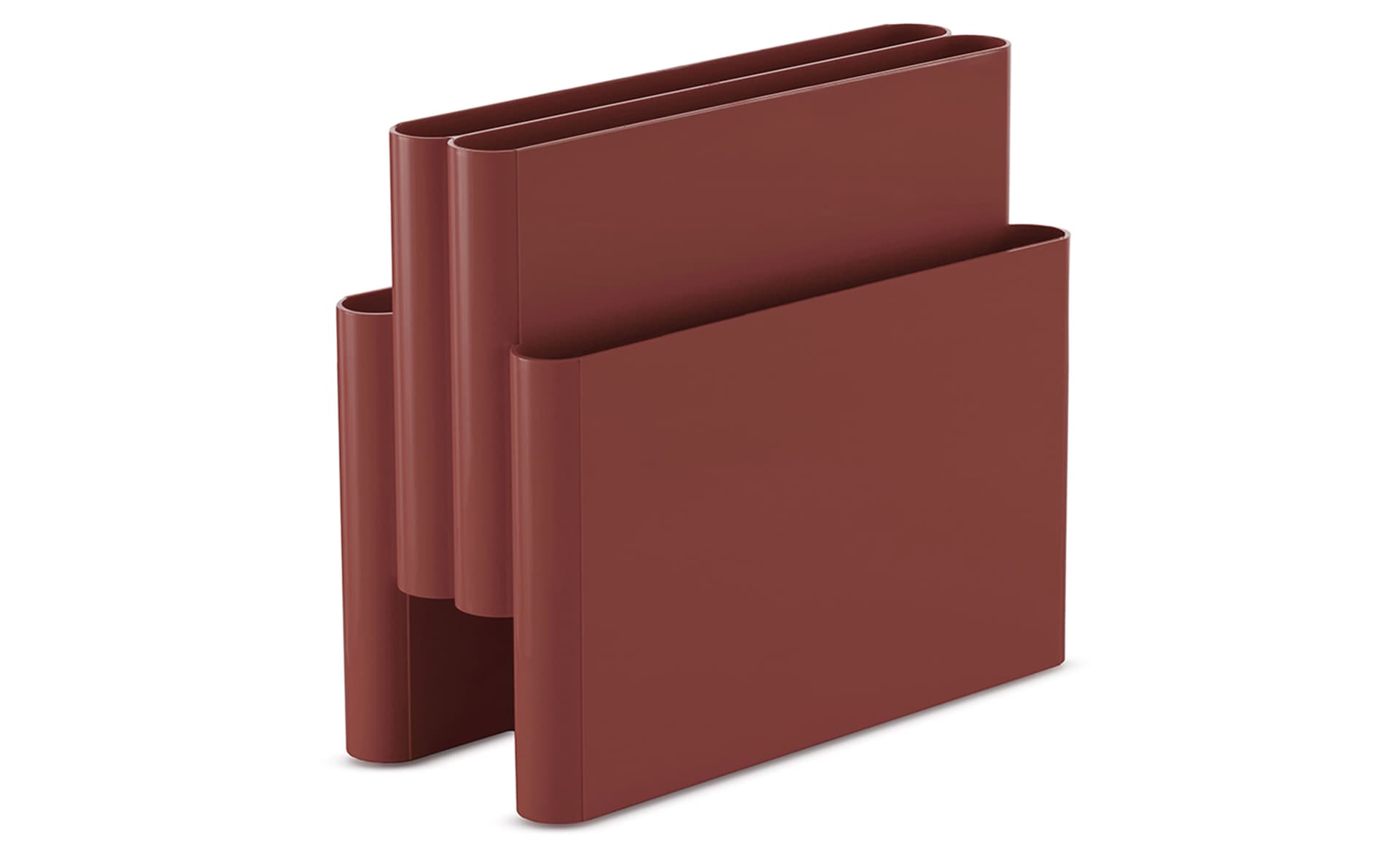 kartell magazine rack / matte - burgundy
