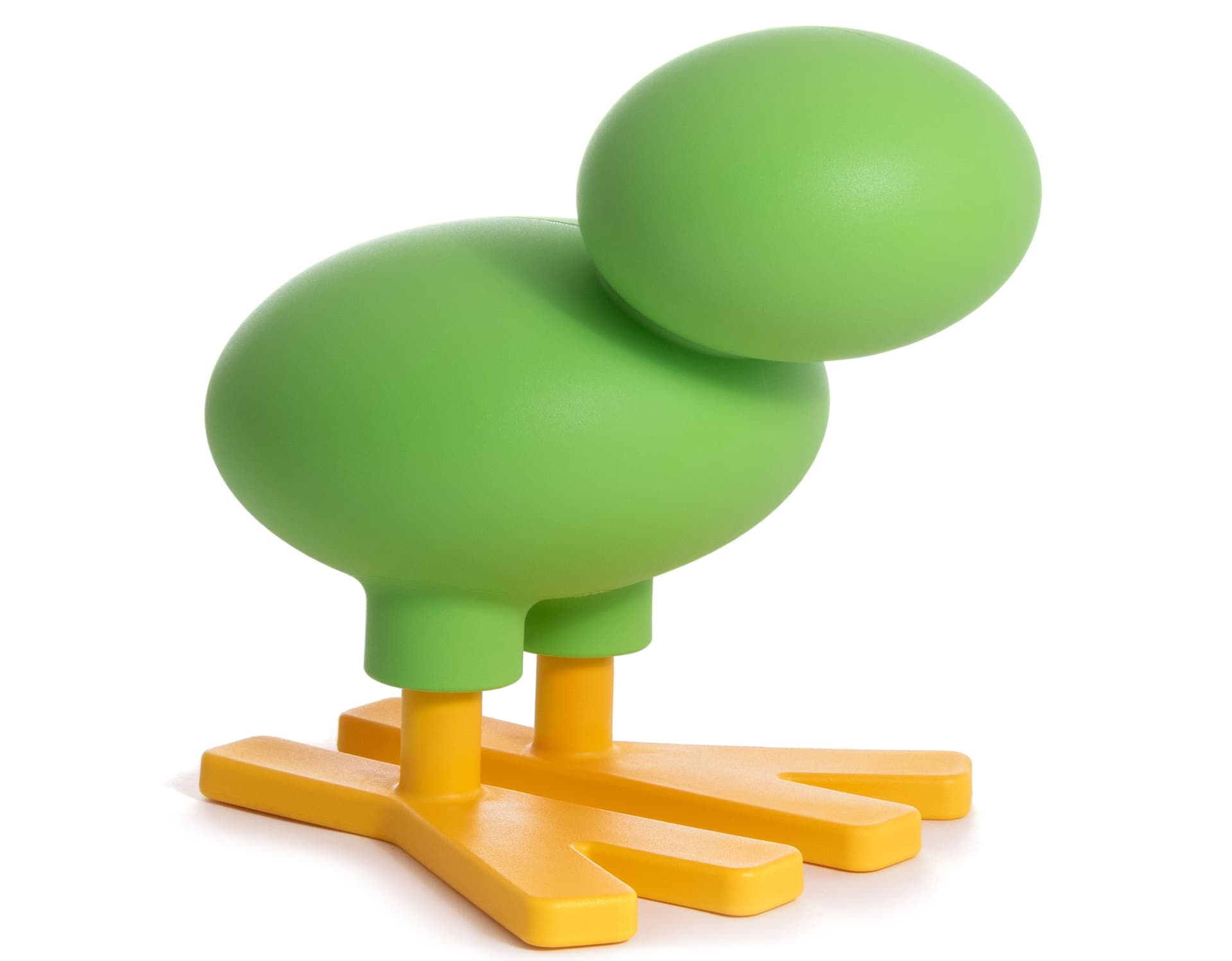 Happy Bird / small - green body / yellow paws