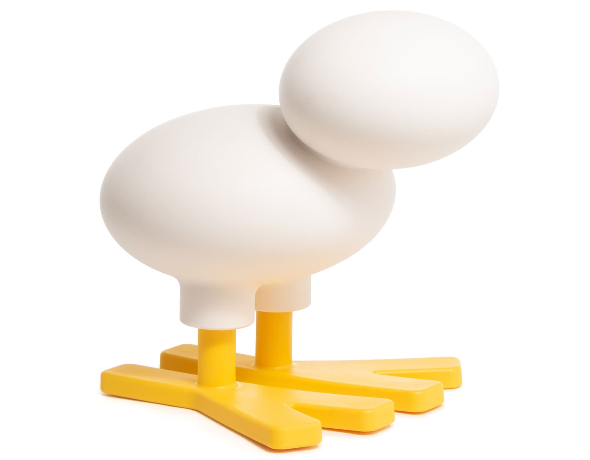 Happy Bird / small - white body / yellow paws