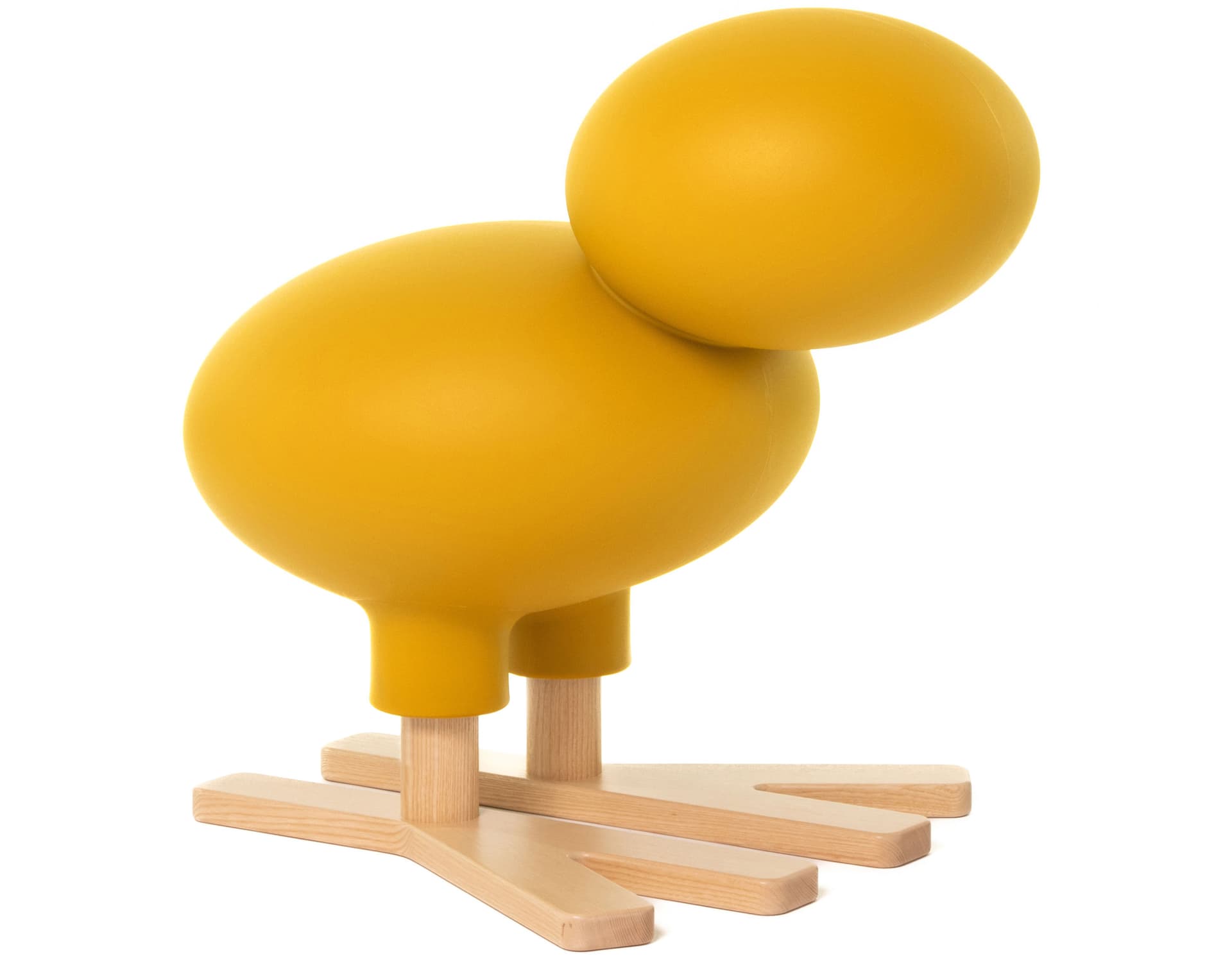 Happy Bird / large - yellow body / ash paws