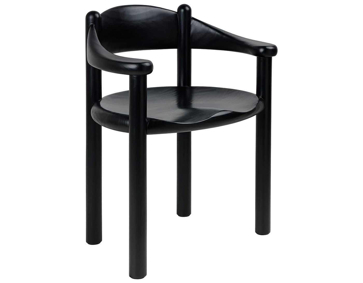 daumiller armchair / brown/black pine