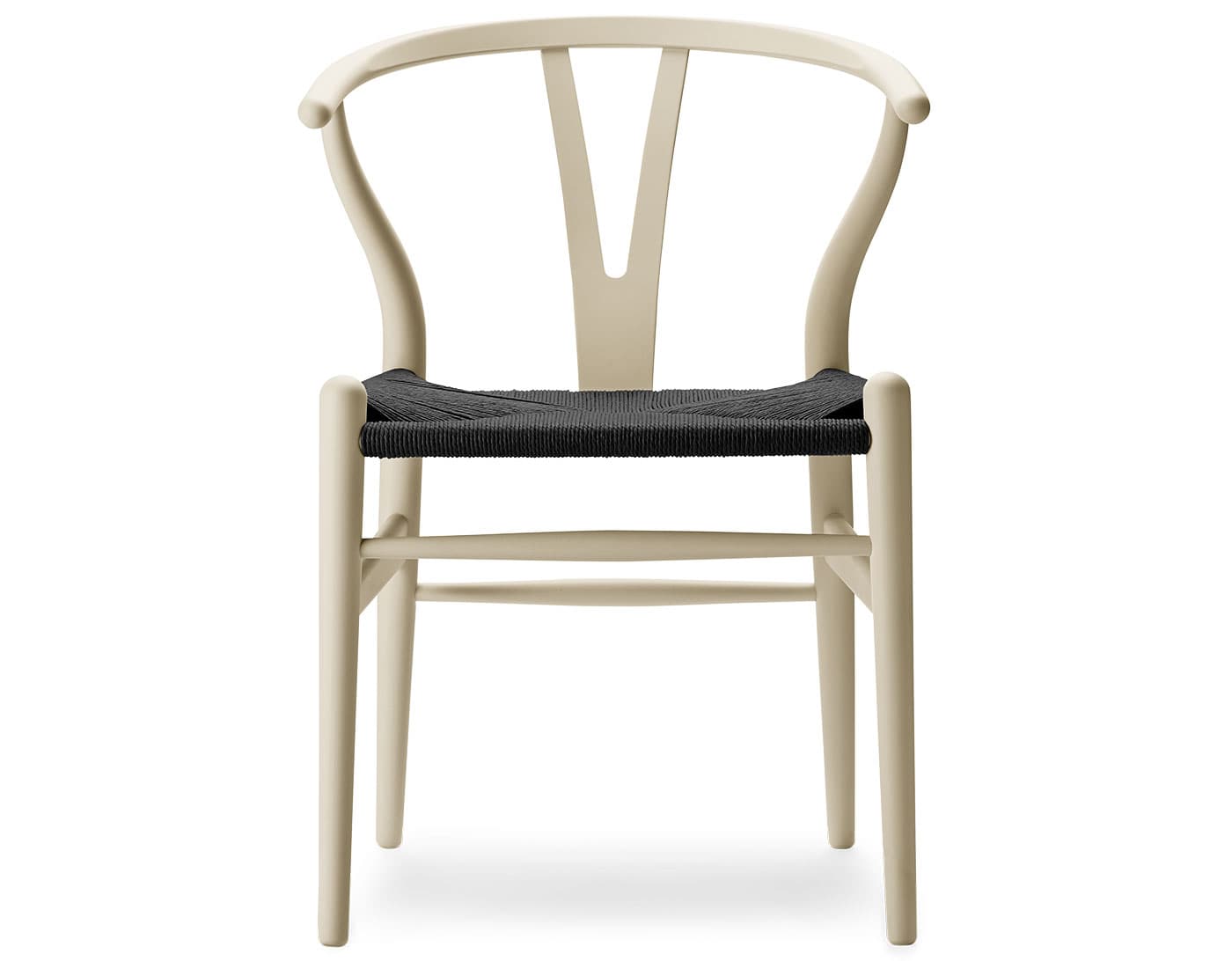 ch24 wishbone chair limited edition soft colors / beech, soft barley / black papercord seat (NCS S2010-Y20R) / no added cushion