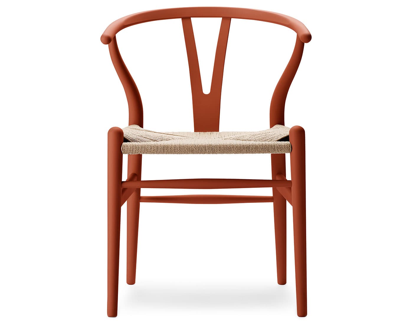 ch24 wishbone chair limited edition soft colors / beech, soft terracotta / natural papercord seat (NCS S3560-Y70R) / no added cushion