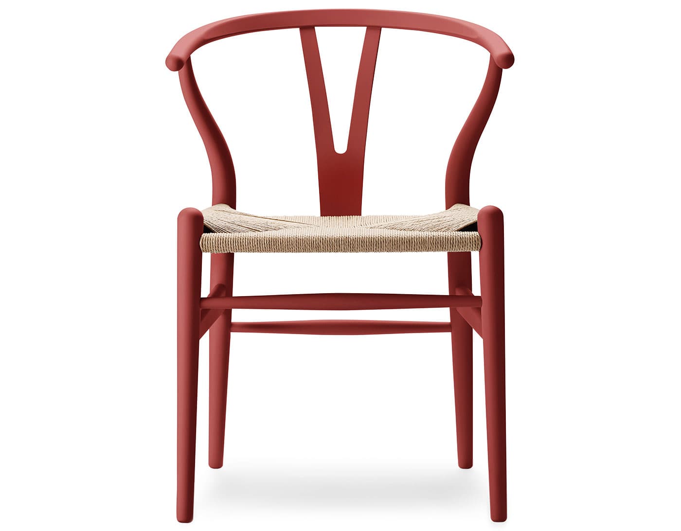 ch24 wishbone chair limited edition soft colors / beech, soft falu / natural papercord seat (NCS S5540-Y90R) / no added cushion