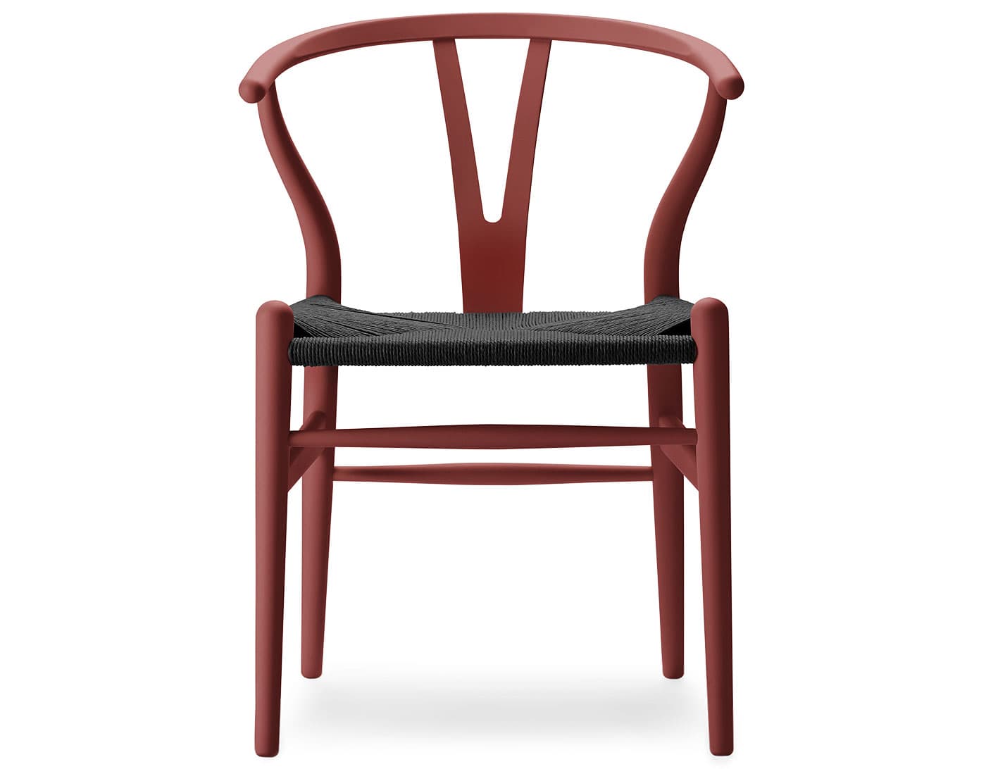 ch24 wishbone chair limited edition soft colors / beech, soft falu / black papercord seat (NCS S5540-Y90R) / no added cushion
