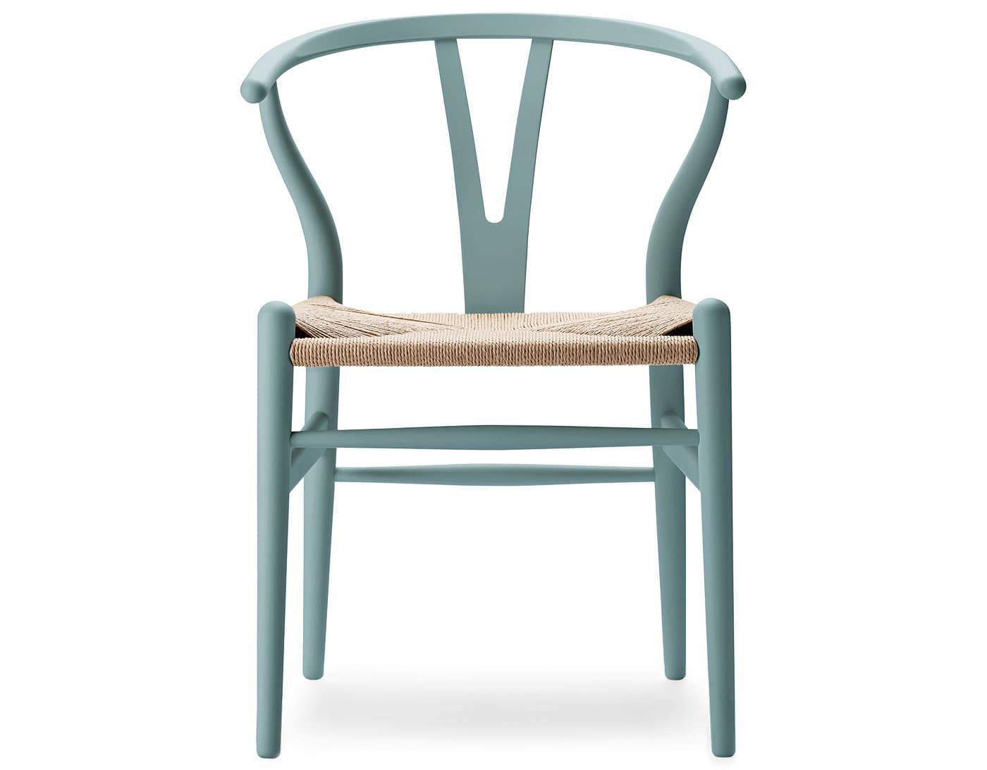 ch24 wishbone chair limited edition soft colors / beech, soft pewter / natural papercord seat (NCS S6010-B30G) / no added cushion