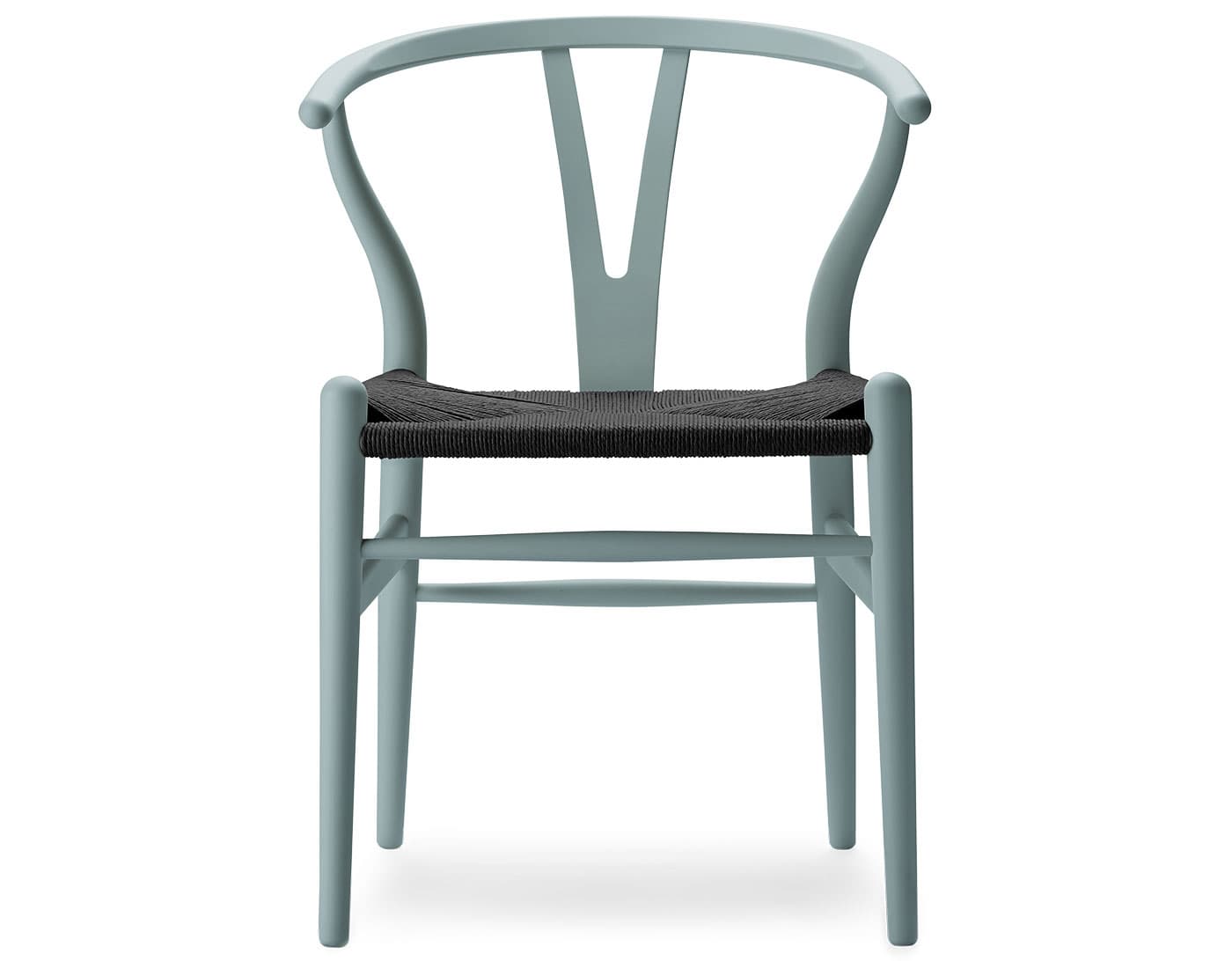 ch24 wishbone chair limited edition soft colors / beech, soft pewter / black papercord seat (NCS S6010-B30G) / no added cushion
