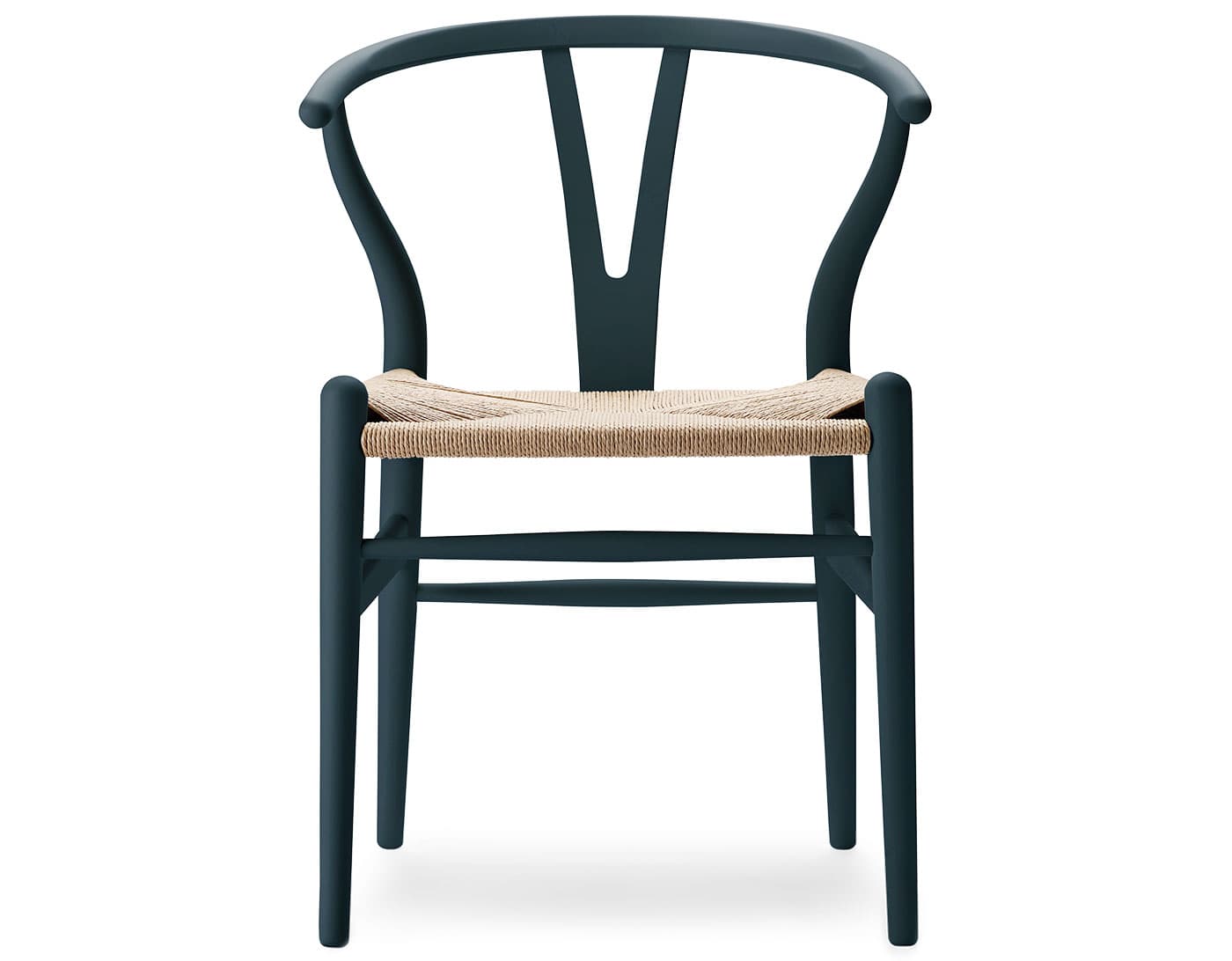 ch24 wishbone chair limited edition soft colors / beech, soft north sea / natural papercord seat (NCS S8010-B10G) / no added cushion