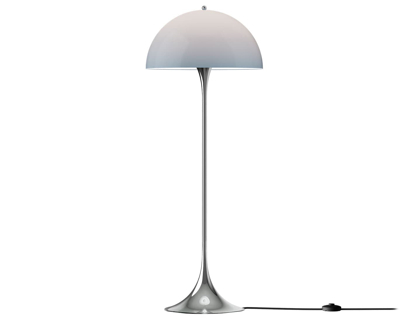 Panthella 500 Floor Lamp / opal blue grey / chrome