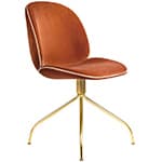 beetle upholstered meeting chair with swivel base
