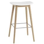 fiber stool with wood base