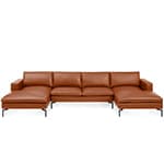 new standard u shaped leather sectional sofa