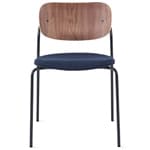 portrait side chair with upholstered seat