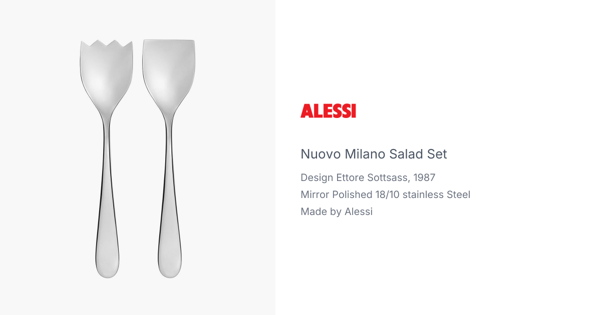 Nuovo Milano Salad Set by Ettore Sottsass for Alessi | hive