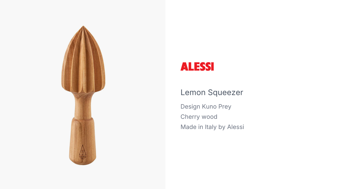 Lemon Squeezer U108 by Kuno Prey for Alessi | hive