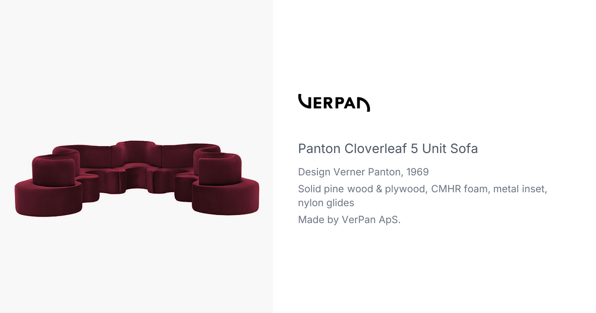 Cloverleaf 5 Unit Sofa by Verner Panton for Verpan | hive