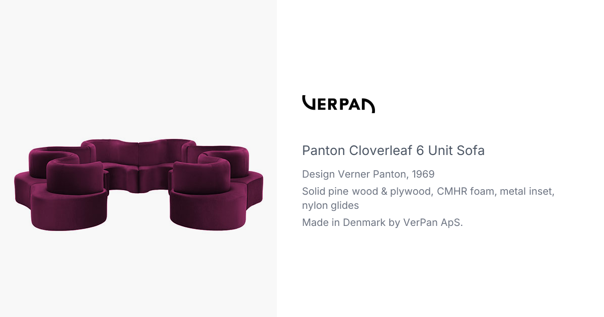 Cloverleaf 6 Unit Sofa by Verner Panton for Verpan | hive
