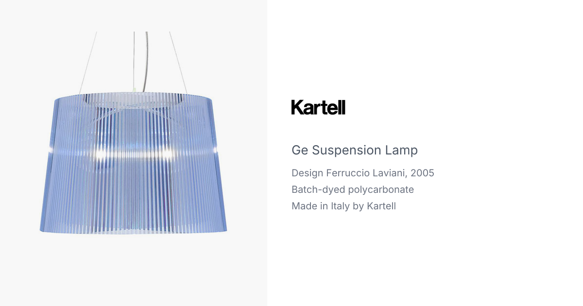 Ge Hanging Lamp by Ferruccio Laviani for Kartell | hive
