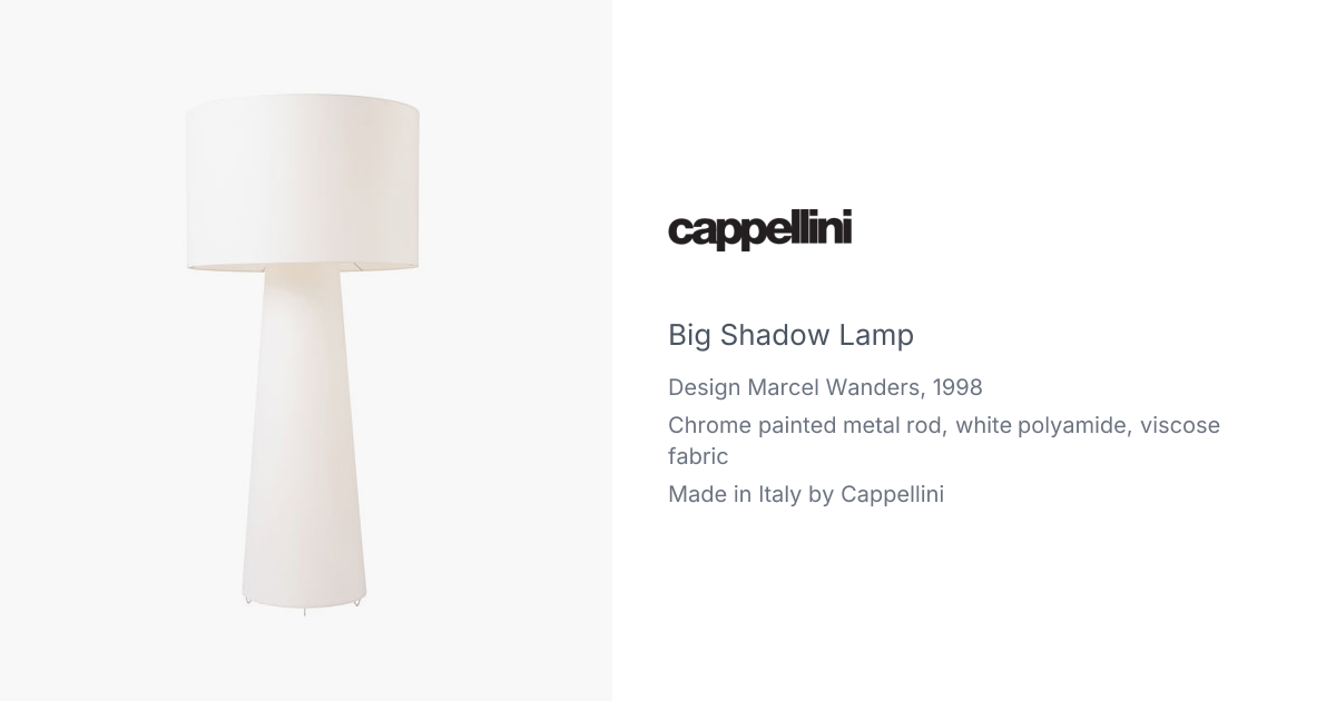 Big Shadow Lamp by Marcel Wanders for Cappellini | hive