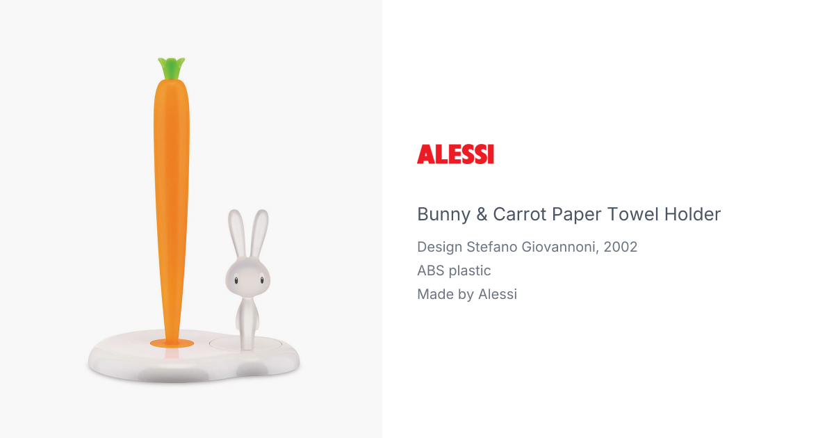 bunny & carrot paper towel holder | hive