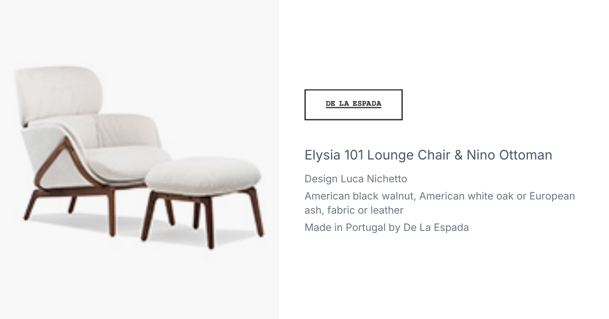 elysia 101 lounge chair & nino ottoman | hive