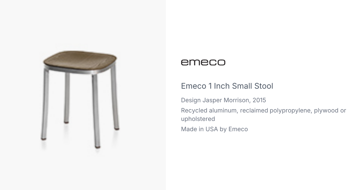 1 Inch Small Stool by Jasper Morrison for Emeco | hive