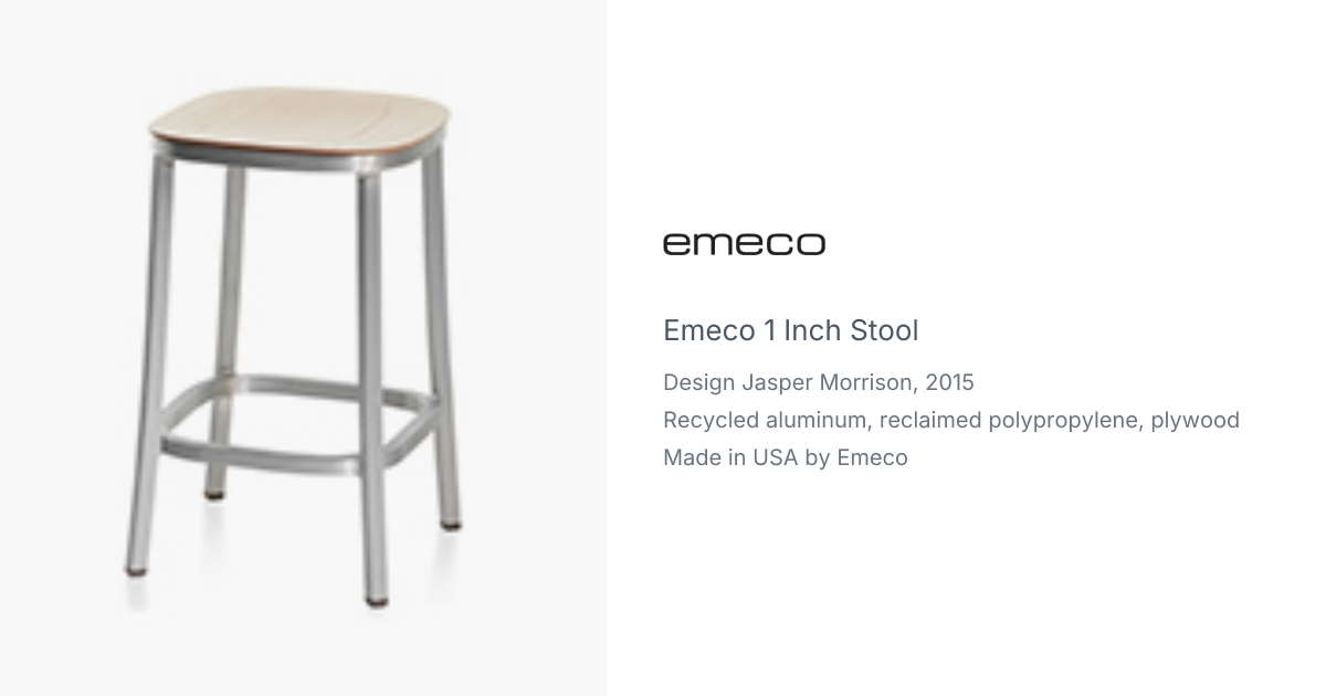 1 Inch Stool by Jasper Morrison for Emeco | hive