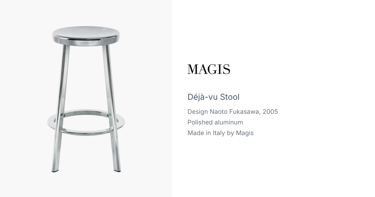 Deja-Vu Stool by Naoto Fukusawa for Magis. | hive