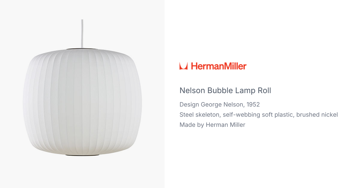 Nelson Bubble Lamp Roll by Herman Miller | hive
