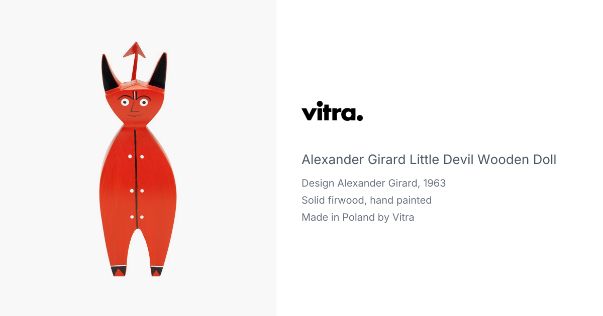 Alexander Girard Little Devil Wooden Doll produced by Vitra | hive