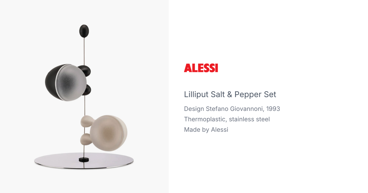 Lilliput Salt & Pepper set by Stefano Giovannoni for Alessi | hive