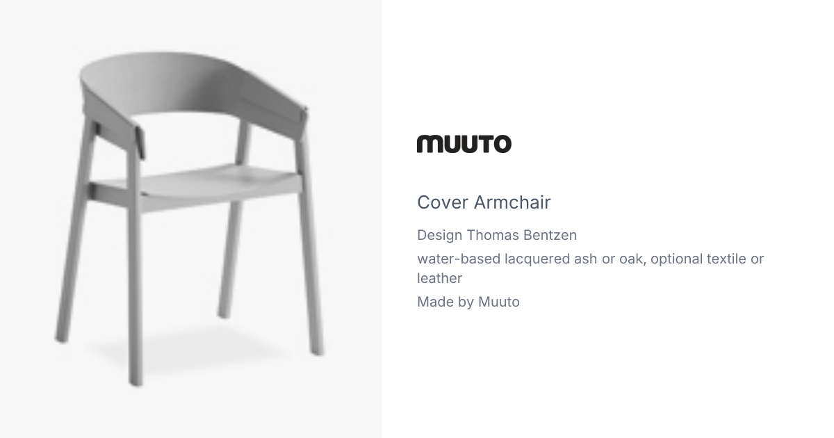 Cover Armchair by Thomas Bentzen for Muuto | hive