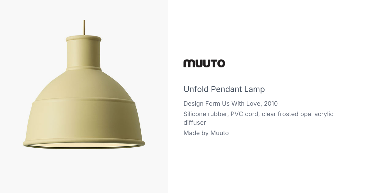 Unfold Pendant Lamp by Form Us With Love for Muuto | hive