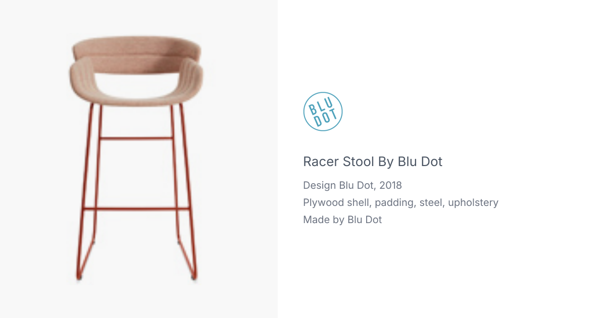 ラウンドスツール ブルー・ベルベット グラムスタイル Racer Stool by Blu Dot | hive