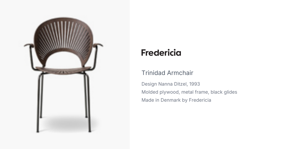 Trinidad Armchair by Nanna Ditzel for Fredericia | hive