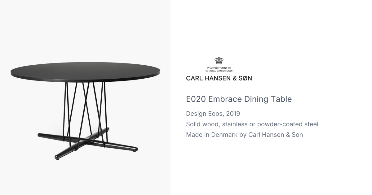 E020 Embrace Table by Eoos for Carl Hansen & son | hive