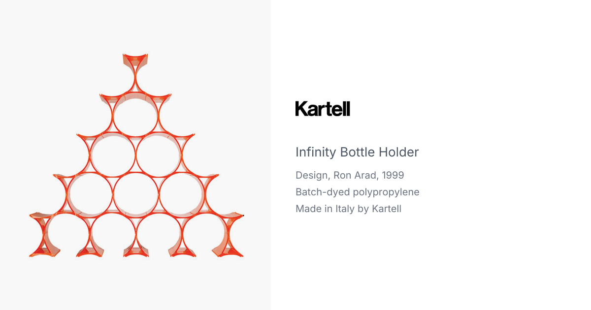 Infinity Wine Rack by Ron Arad for Kartell | hive