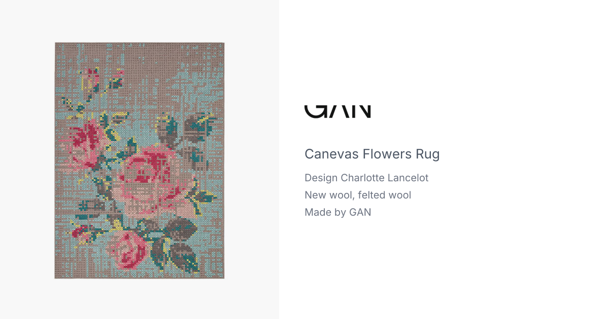 canevas flowers rug | hive