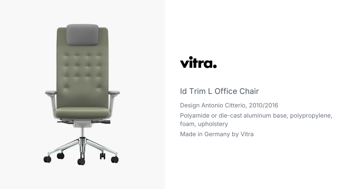ID Trim L Office Chair by Antonio Citterio for Vitra | hive