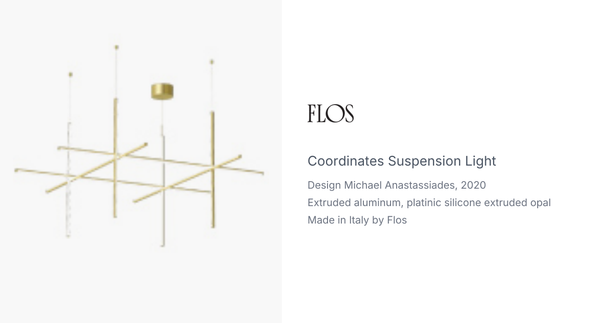 Coordinates Suspension Light by Michael Anastassiades for Flos | hive