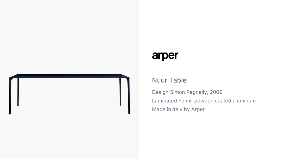 Nuur Table by Simon Pengelly for Arper | hive