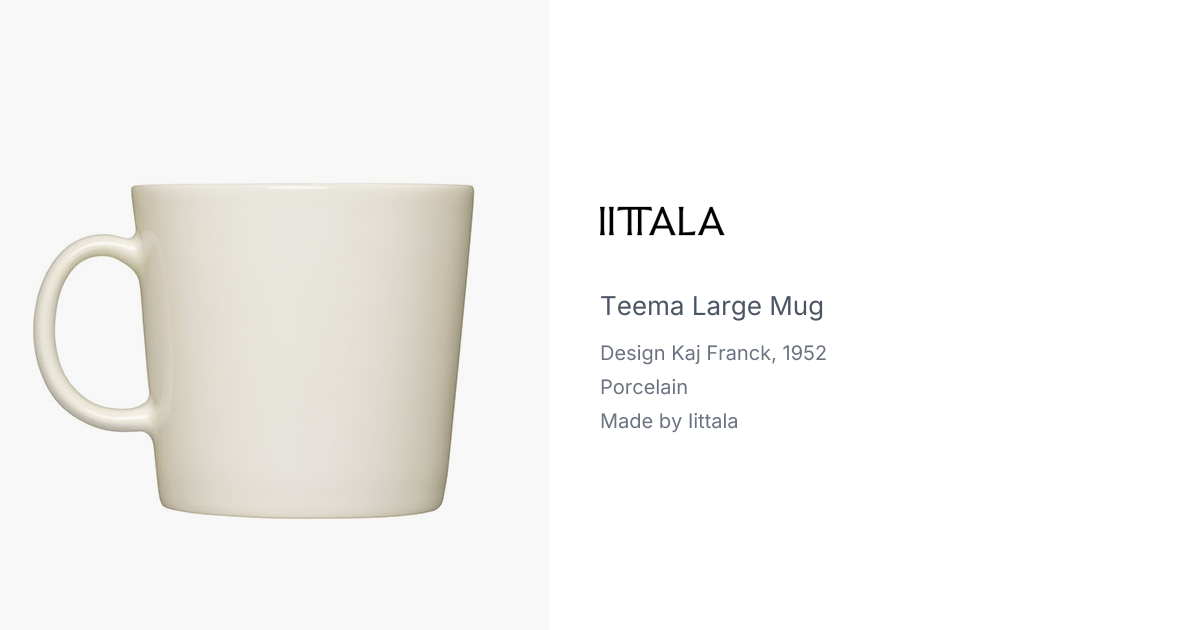 Teema Large Mug by Kaj Franck for Iittala | hive