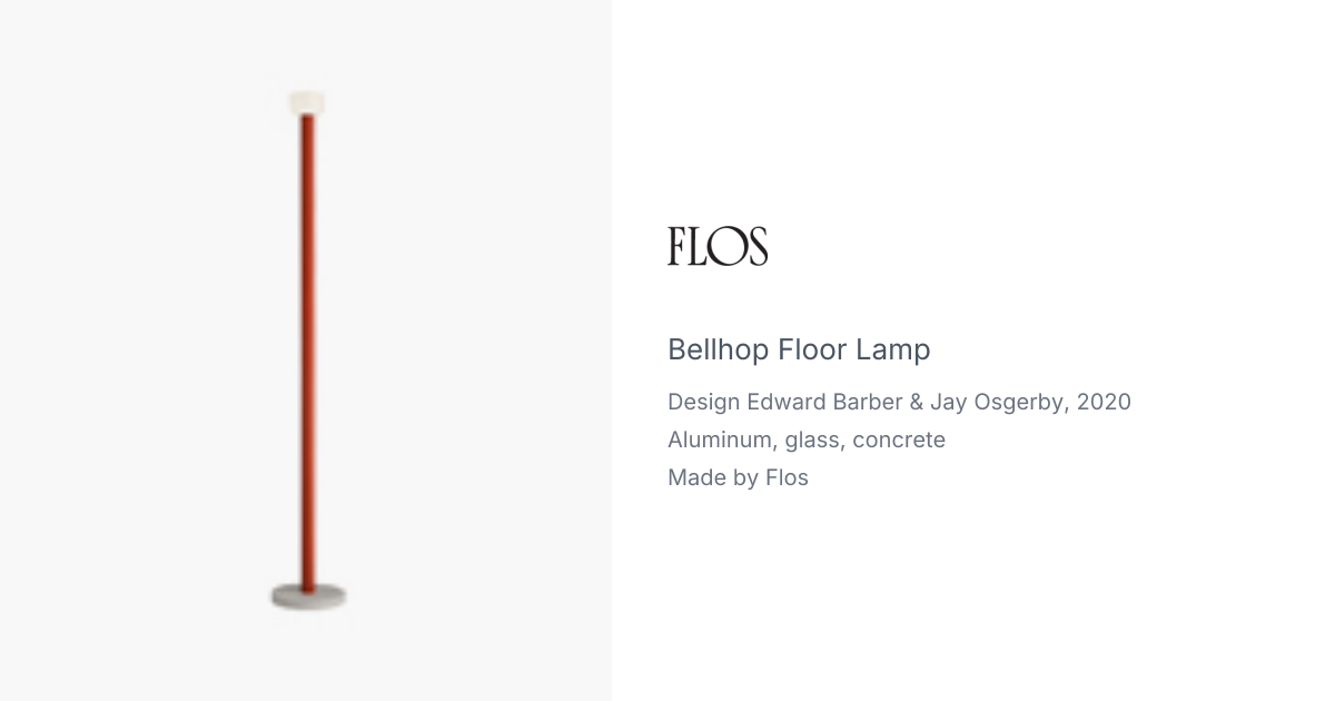 Bellhop Floor Lamp by Edward Barber & Jay Osgerby for Flos | hive