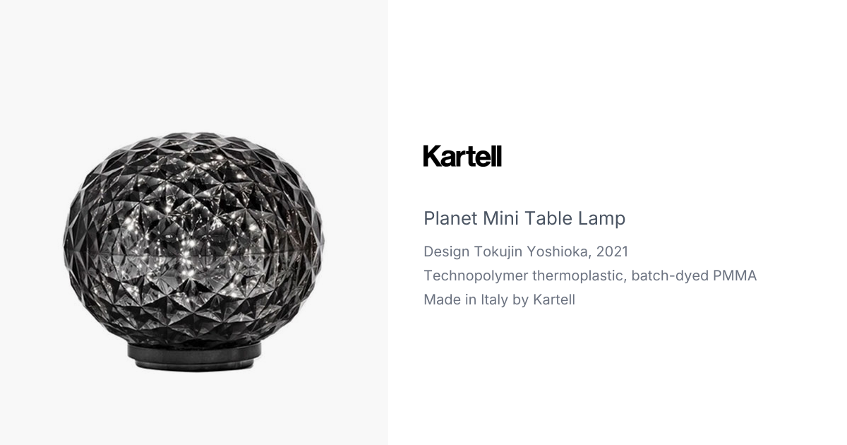 Planet Mini Table Lamp by Tokujin Yoshioka for Kartell | hive