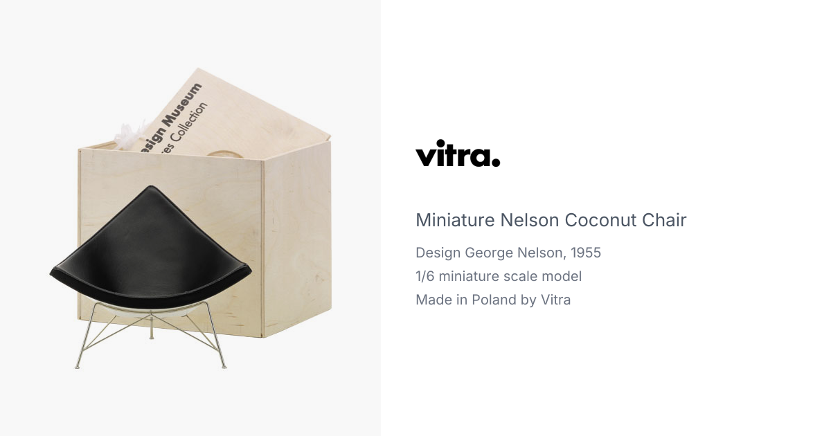 Miniature George Nelson Coconut Chair produced by Vitra Design