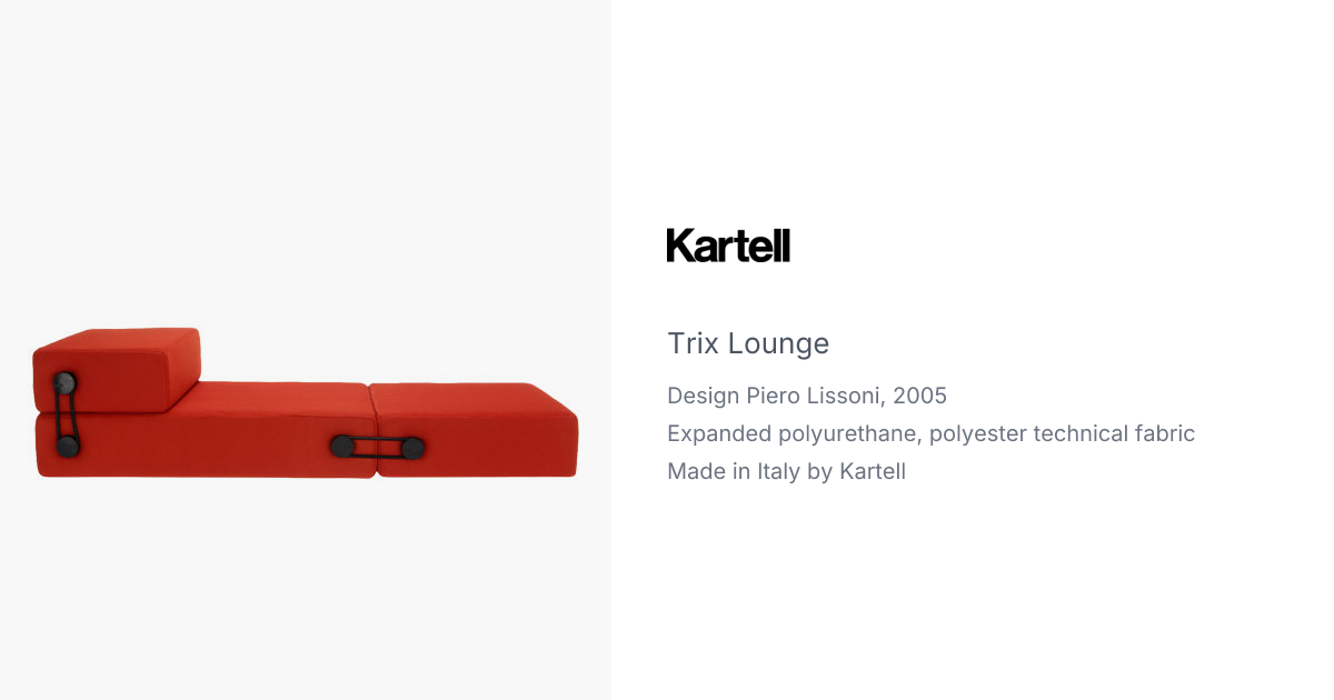 Trix Lounge Seating by Piero Lissoni for Kartell | hive