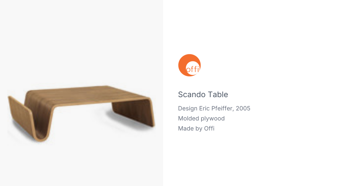 Scando Table by Eric Pfeiffer for Offi | hive