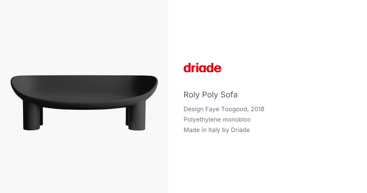 Roly Poly Sofa by Faye Toogood for Driade | hive