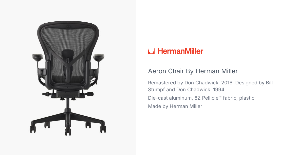 Aeron Chair by Bill Stumpf and Don Chadwick for Herman Miller | hive